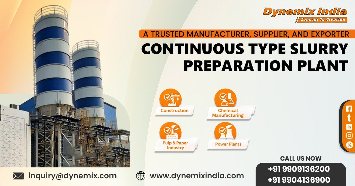Exporter of Continuous Type Slurry Preparation Plant