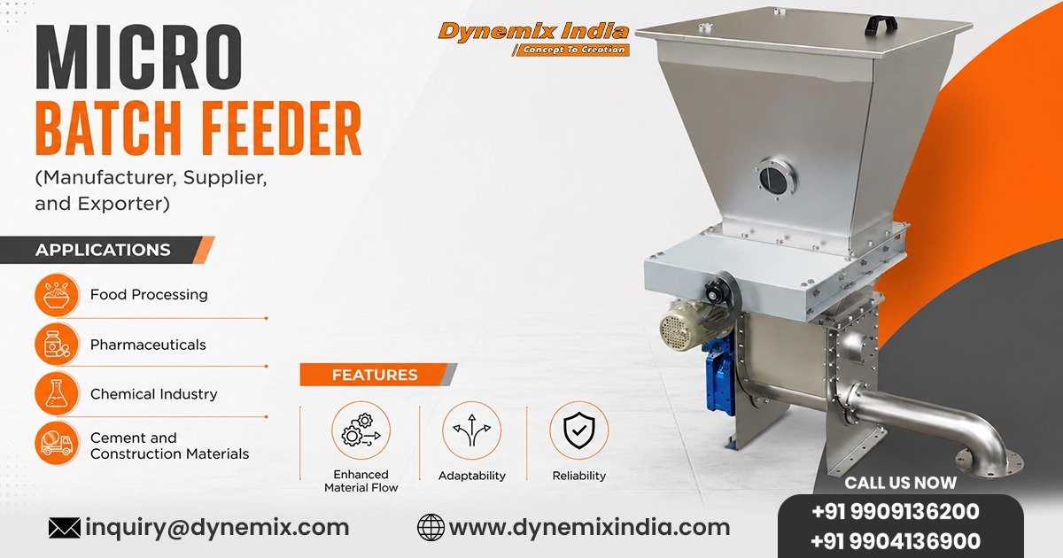 Micro Batch Feeder in Moldova by Dynemix India Engineering Pvt. Ltd. industrial dosing system for precise material handling.