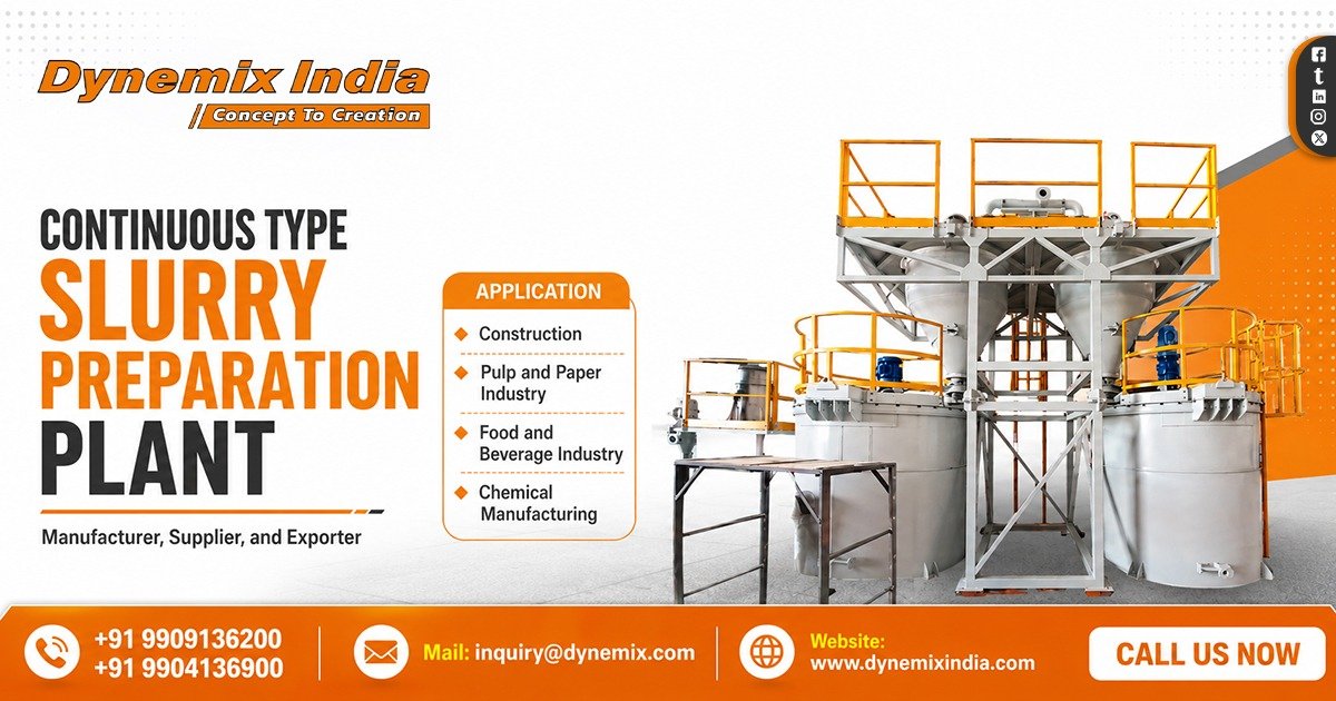 Continuous Type Slurry Preparation Plant in India