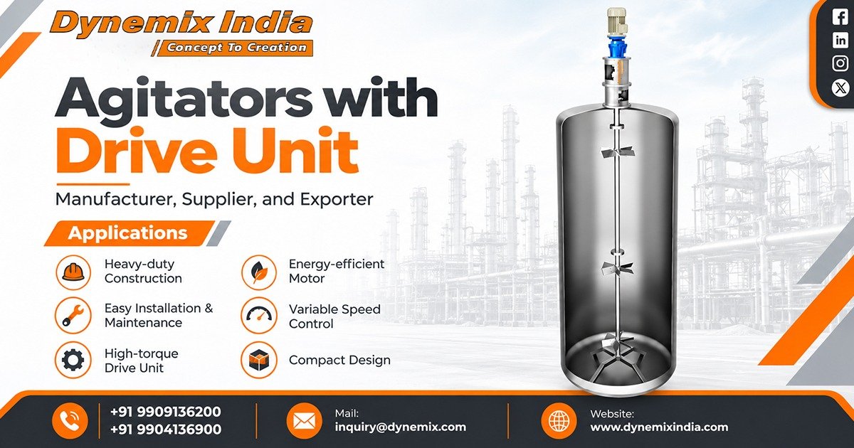 Agitators with Drive Unit Exporter in United Arab Emirates