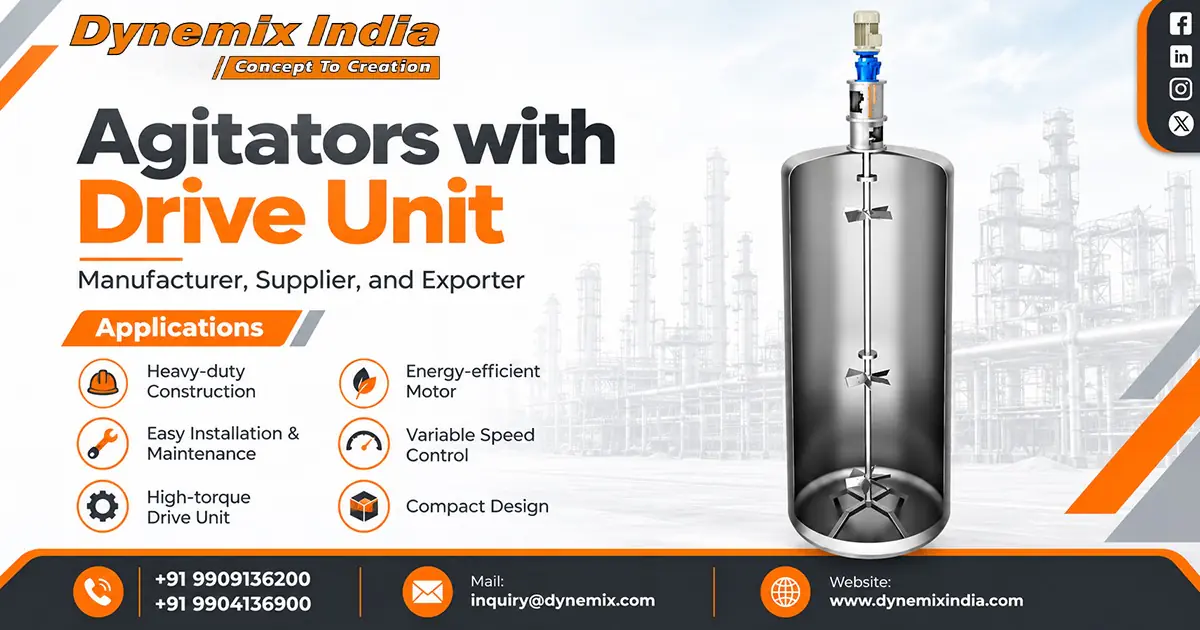 Agitators with Drive Unit Exporter in United Arab Emirates